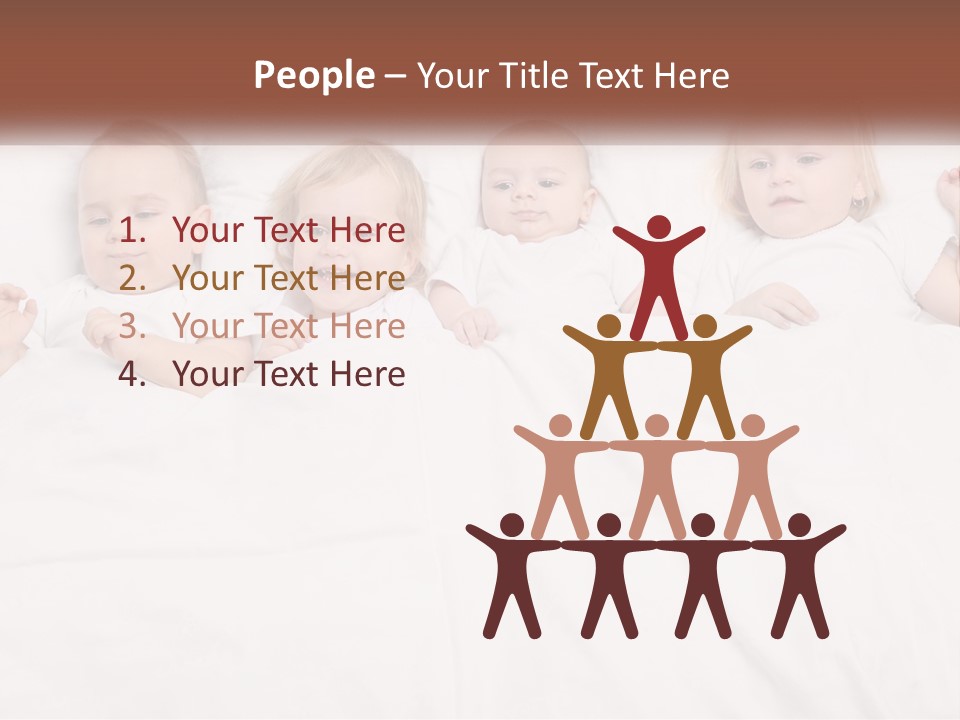 A Group Of Children Laying In Bed With White Sheets PowerPoint Template