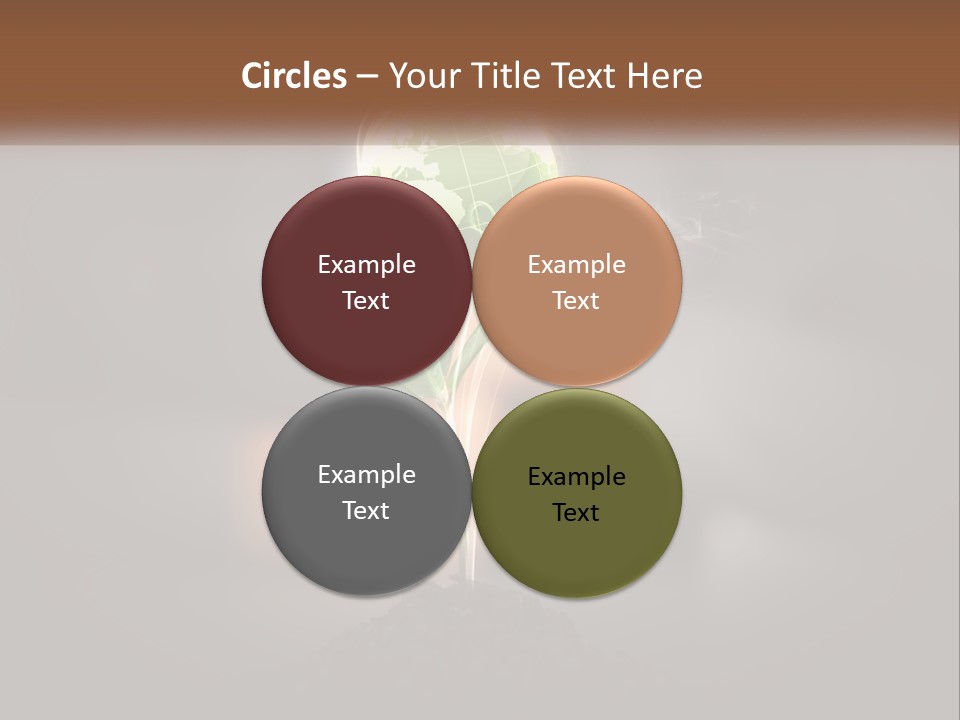 A Person Holding A Plant With A Green Globe On It PowerPoint Template