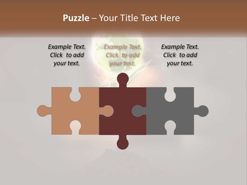 A Person Holding A Plant With A Green Globe On It PowerPoint Template