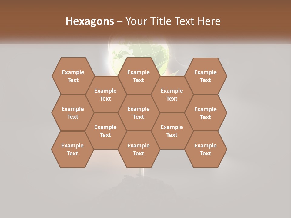 A Person Holding A Plant With A Green Globe On It PowerPoint Template