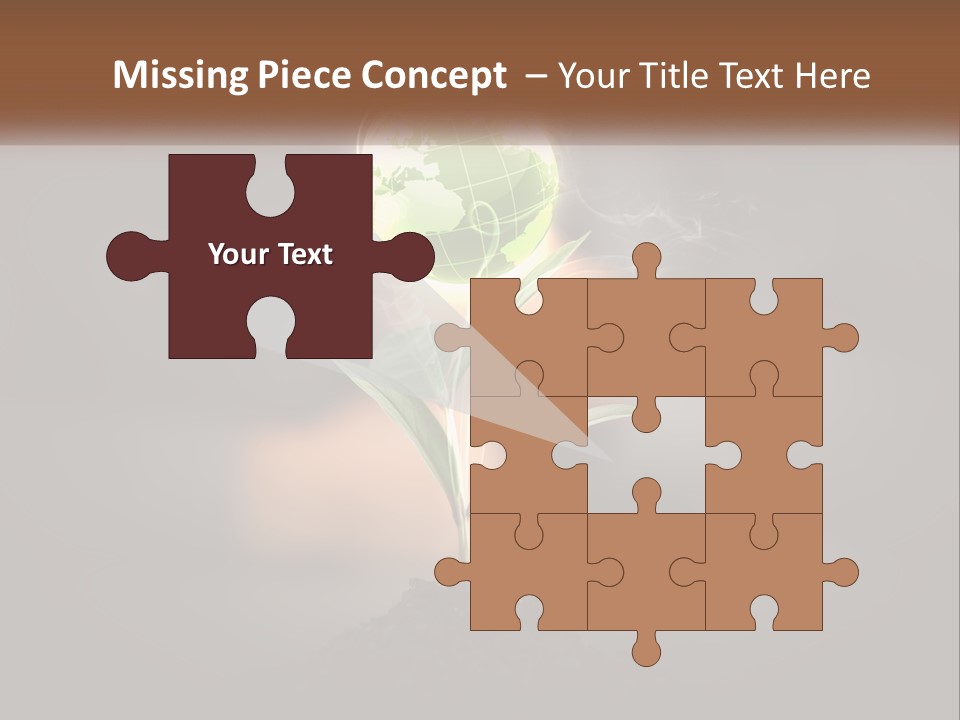 A Person Holding A Plant With A Green Globe On It PowerPoint Template