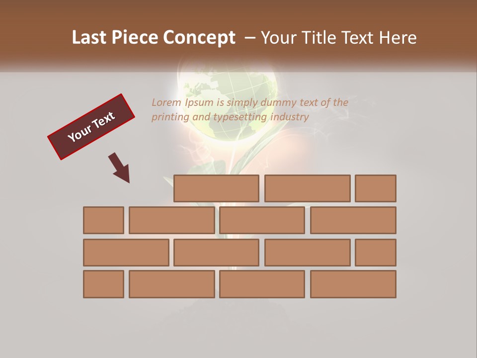 A Person Holding A Plant With A Green Globe On It PowerPoint Template