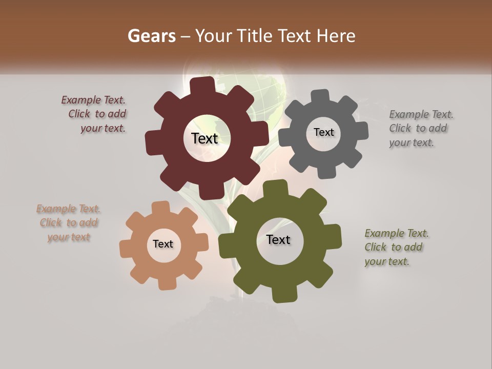 A Person Holding A Plant With A Green Globe On It PowerPoint Template