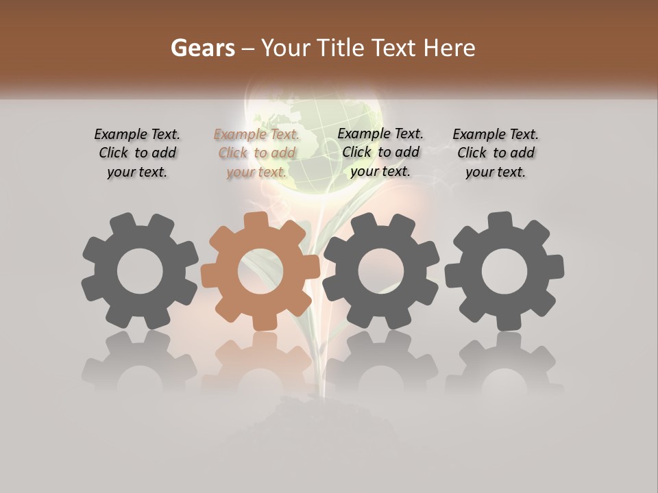 A Person Holding A Plant With A Green Globe On It PowerPoint Template