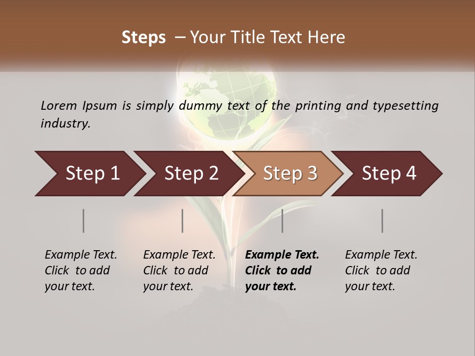 A Person Holding A Plant With A Green Globe On It PowerPoint Template