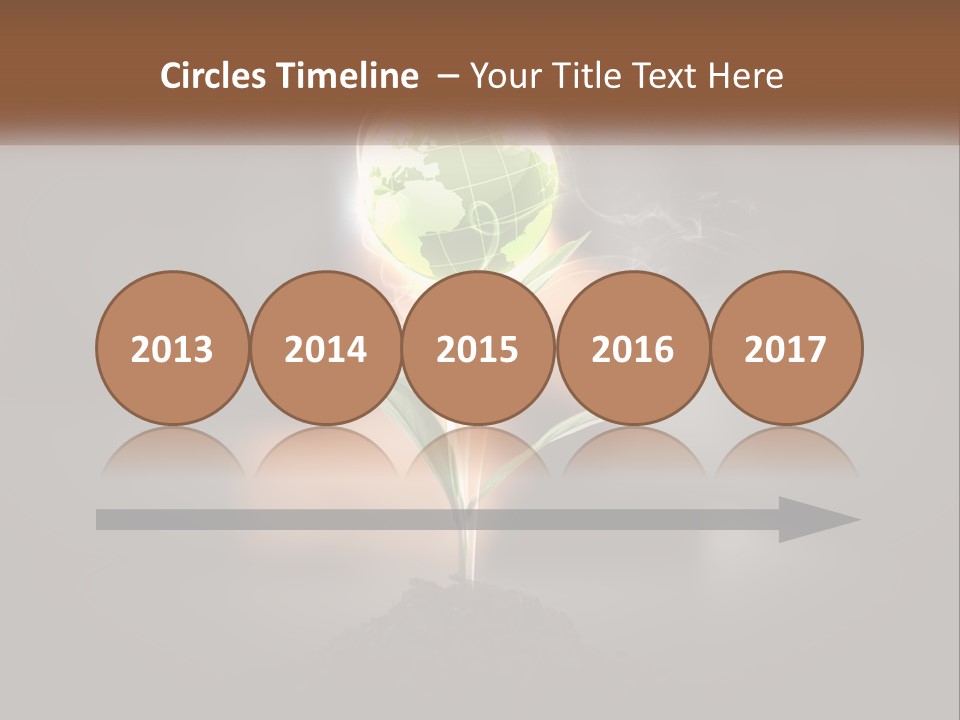 A Person Holding A Plant With A Green Globe On It PowerPoint Template