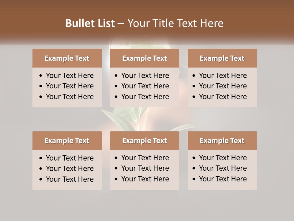 A Person Holding A Plant With A Green Globe On It PowerPoint Template