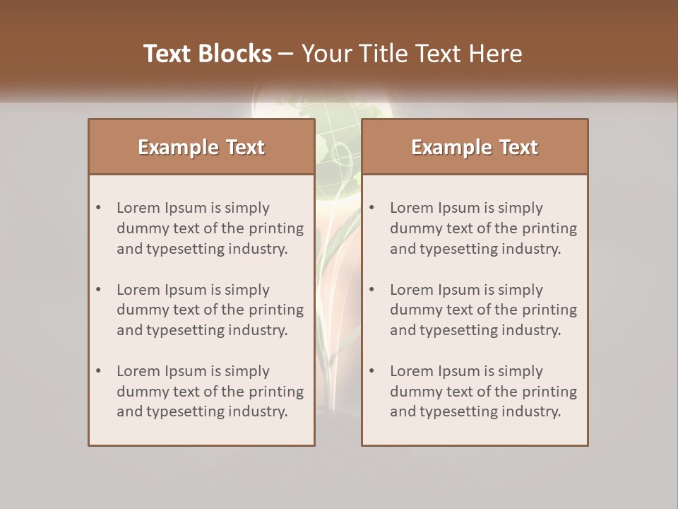 A Person Holding A Plant With A Green Globe On It PowerPoint Template