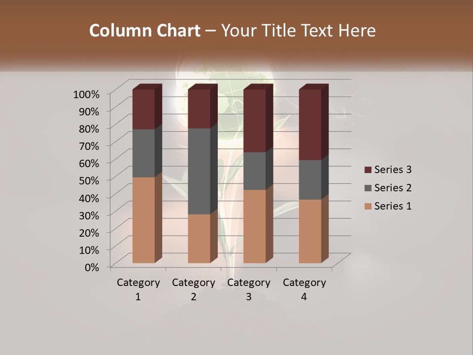 A Person Holding A Plant With A Green Globe On It PowerPoint Template