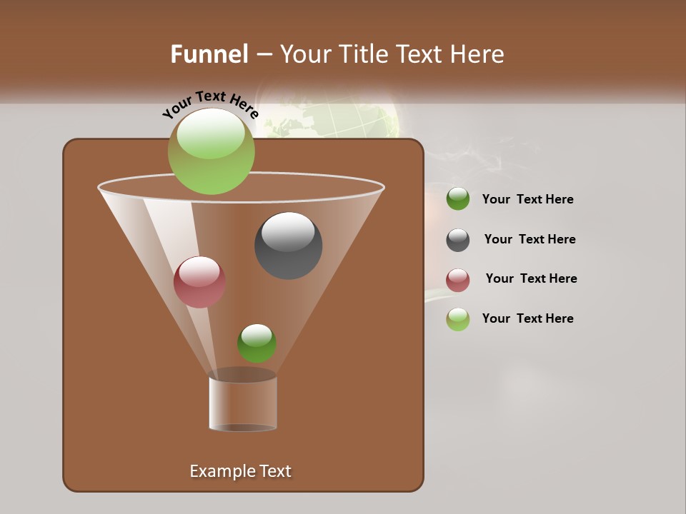 A Person Holding A Plant With A Green Globe On It PowerPoint Template