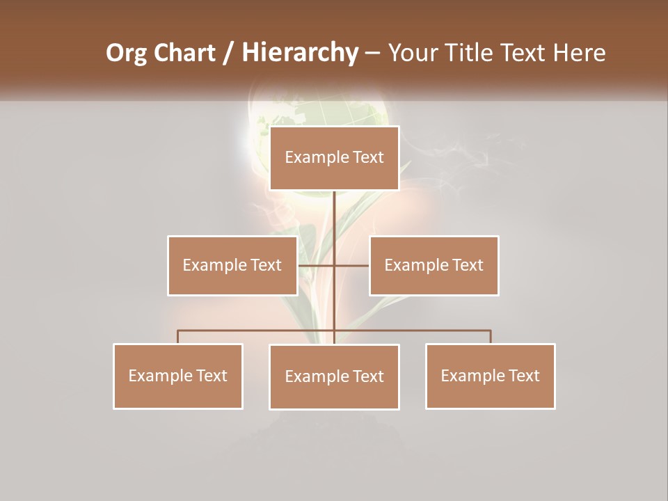 A Person Holding A Plant With A Green Globe On It PowerPoint Template