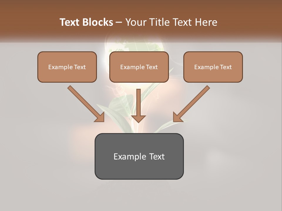 A Person Holding A Plant With A Green Globe On It PowerPoint Template