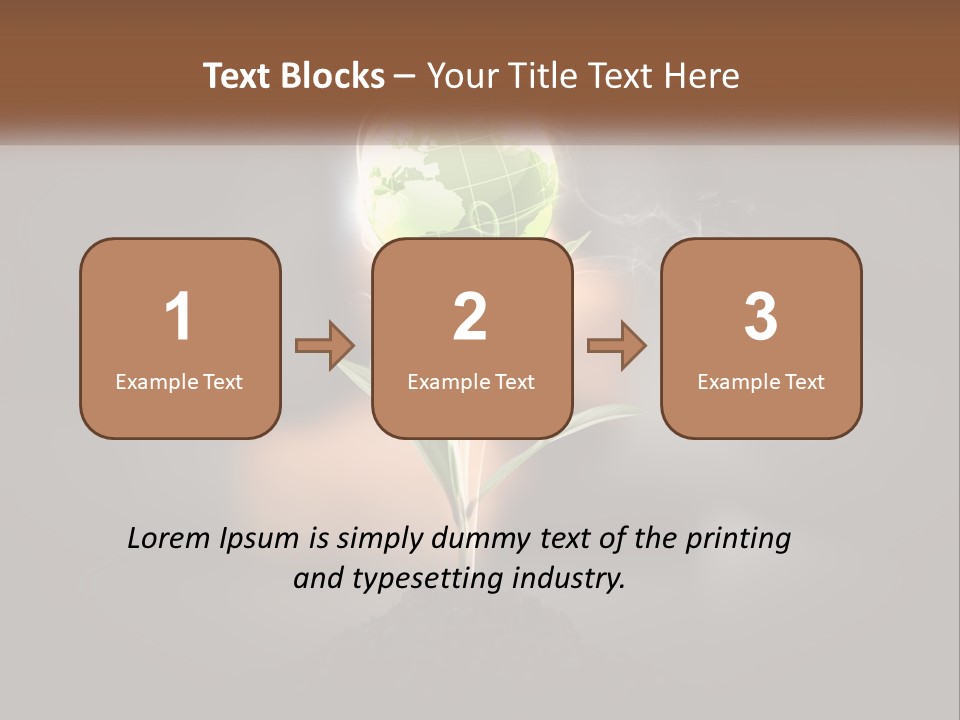 A Person Holding A Plant With A Green Globe On It PowerPoint Template