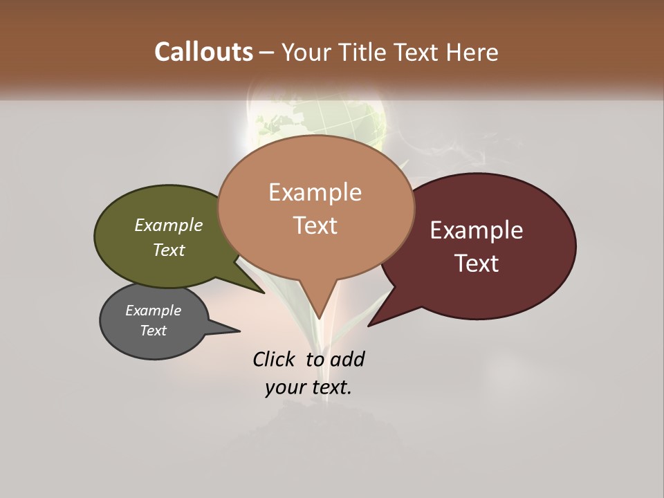 A Person Holding A Plant With A Green Globe On It PowerPoint Template