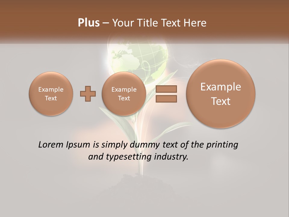 A Person Holding A Plant With A Green Globe On It PowerPoint Template