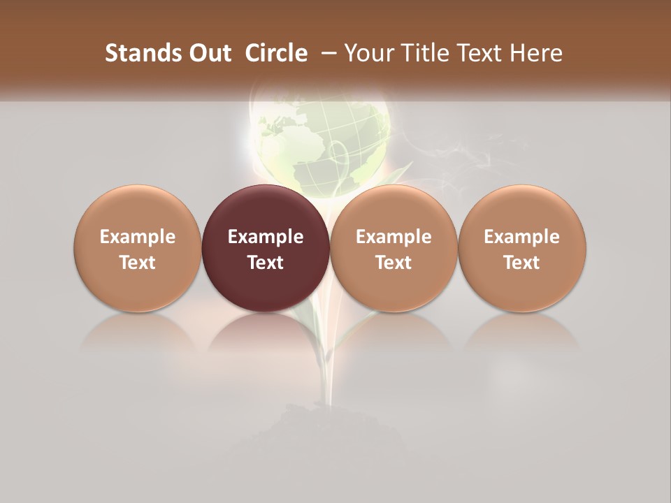 A Person Holding A Plant With A Green Globe On It PowerPoint Template