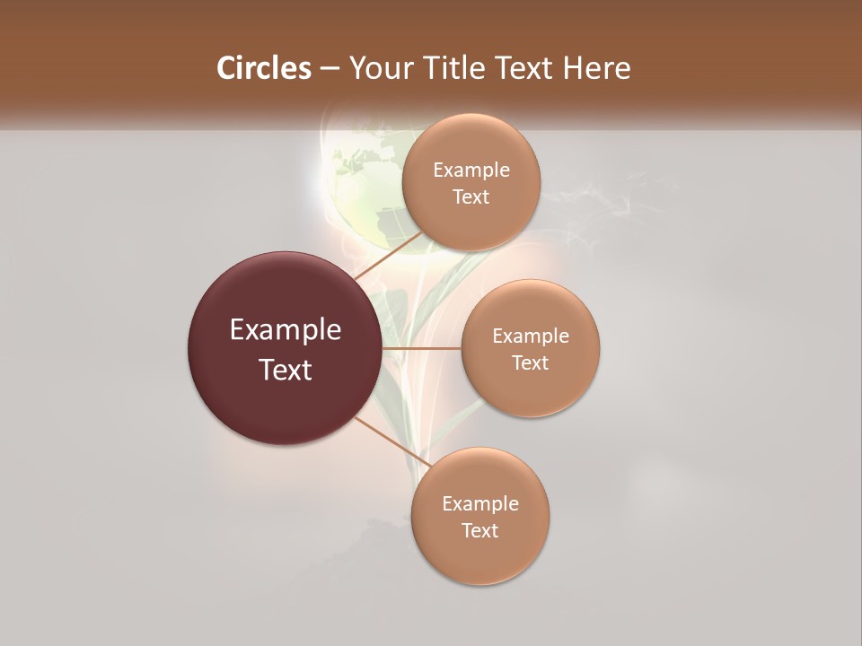 A Person Holding A Plant With A Green Globe On It PowerPoint Template