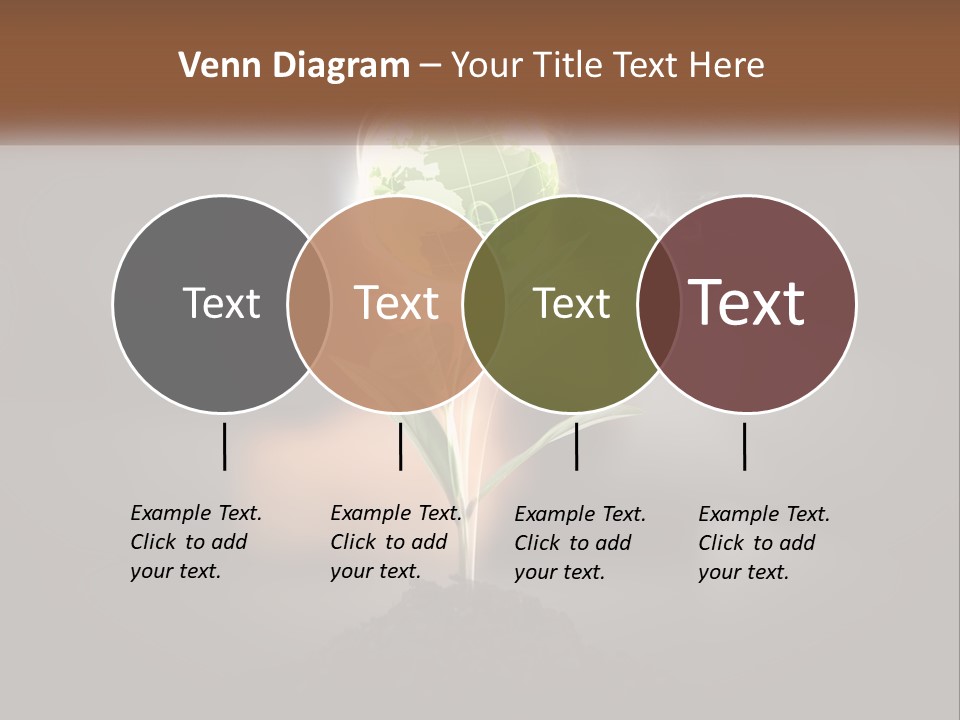 A Person Holding A Plant With A Green Globe On It PowerPoint Template