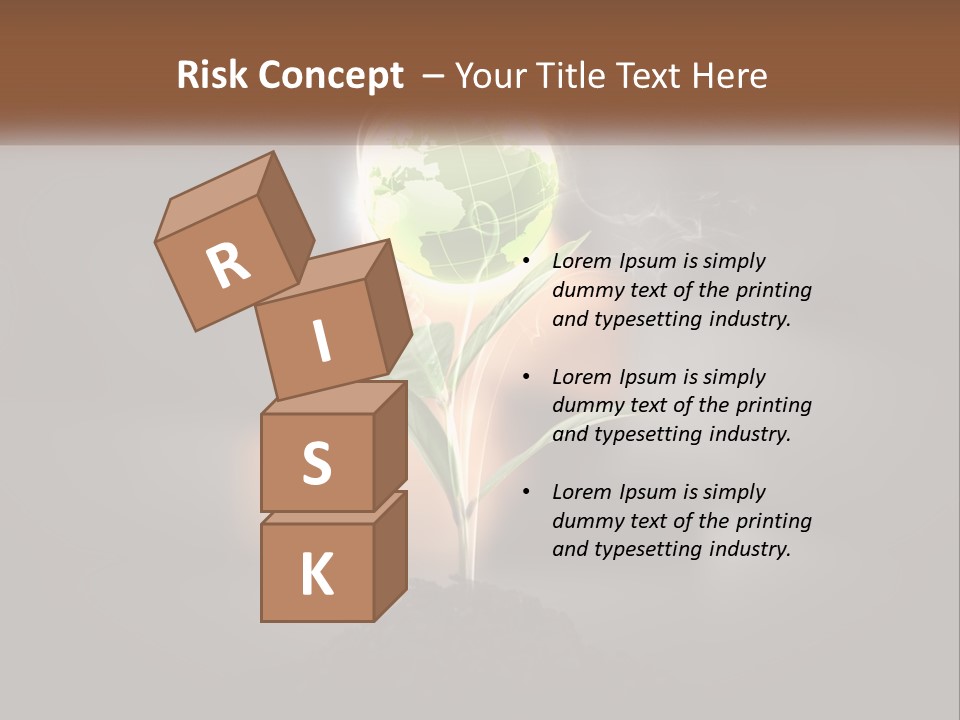 A Person Holding A Plant With A Green Globe On It PowerPoint Template