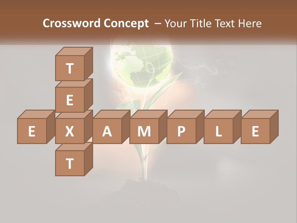 A Person Holding A Plant With A Green Globe On It PowerPoint Template