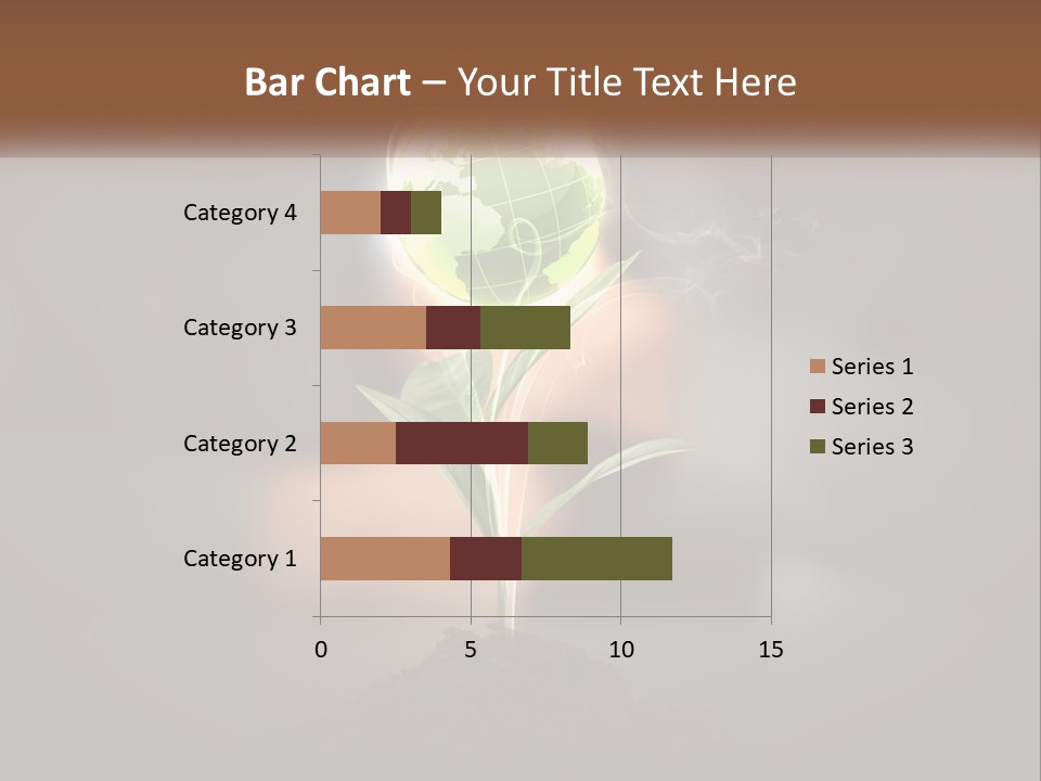 A Person Holding A Plant With A Green Globe On It PowerPoint Template