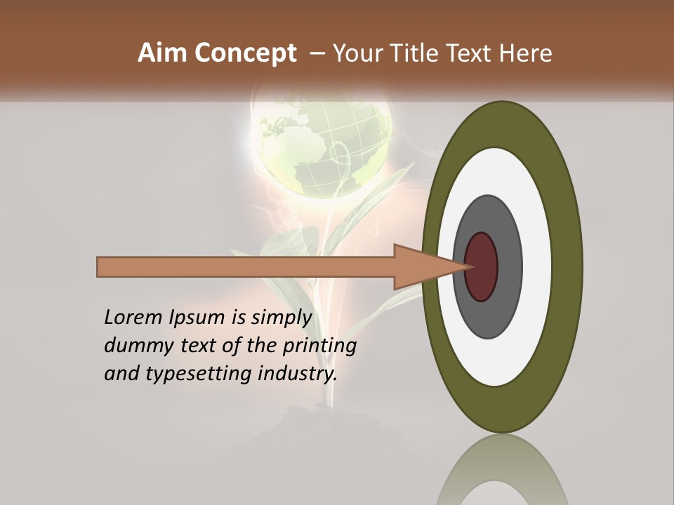 A Person Holding A Plant With A Green Globe On It PowerPoint Template