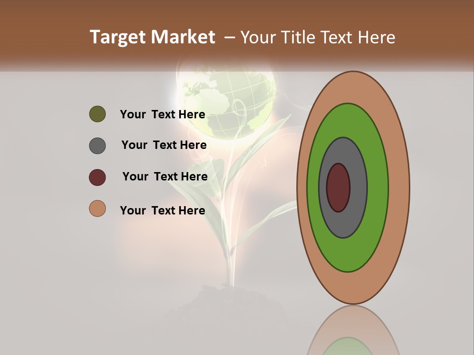 A Person Holding A Plant With A Green Globe On It PowerPoint Template