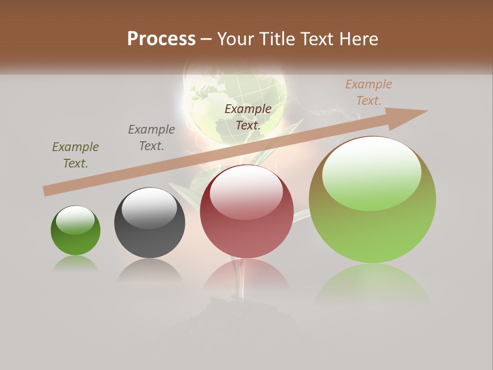 A Person Holding A Plant With A Green Globe On It PowerPoint Template