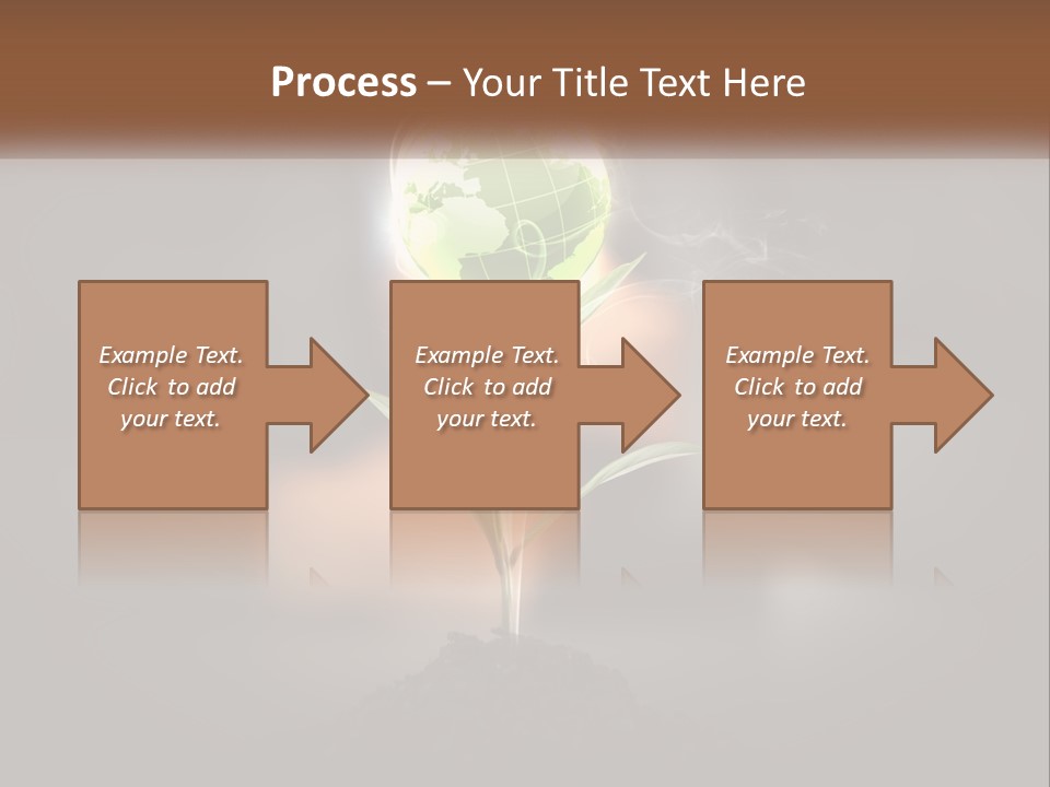 A Person Holding A Plant With A Green Globe On It PowerPoint Template