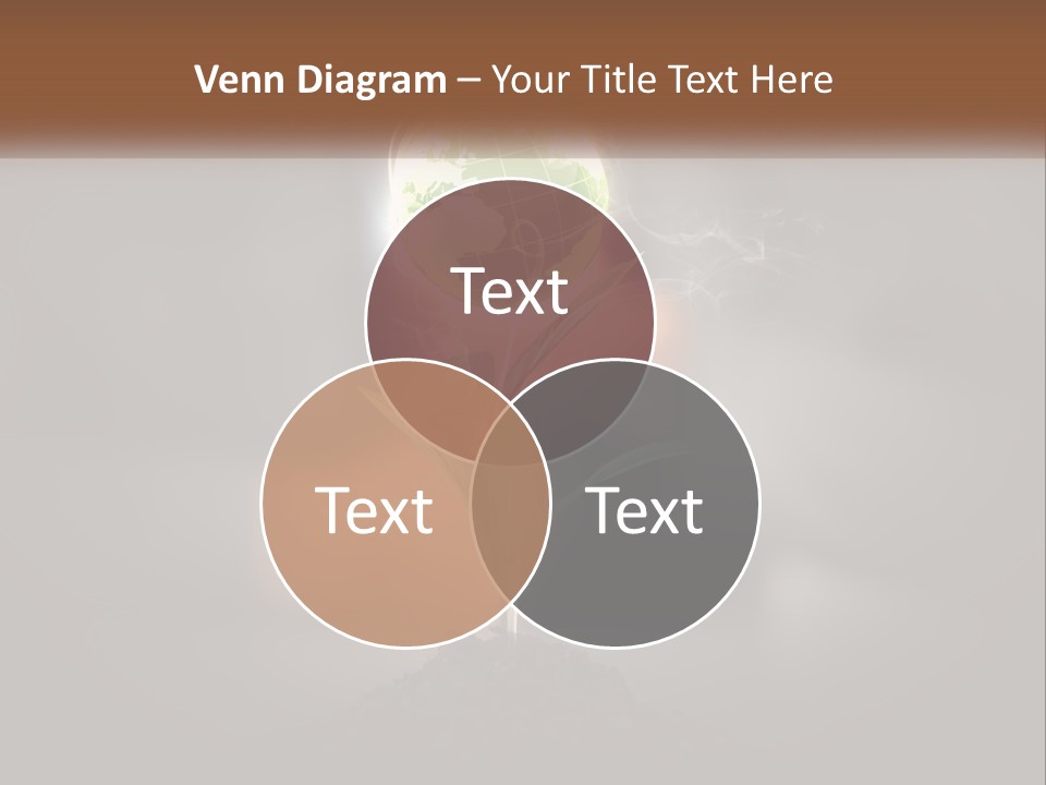 A Person Holding A Plant With A Green Globe On It PowerPoint Template