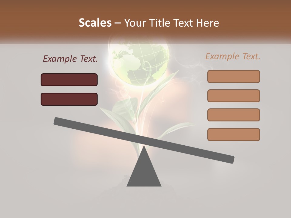 A Person Holding A Plant With A Green Globe On It PowerPoint Template