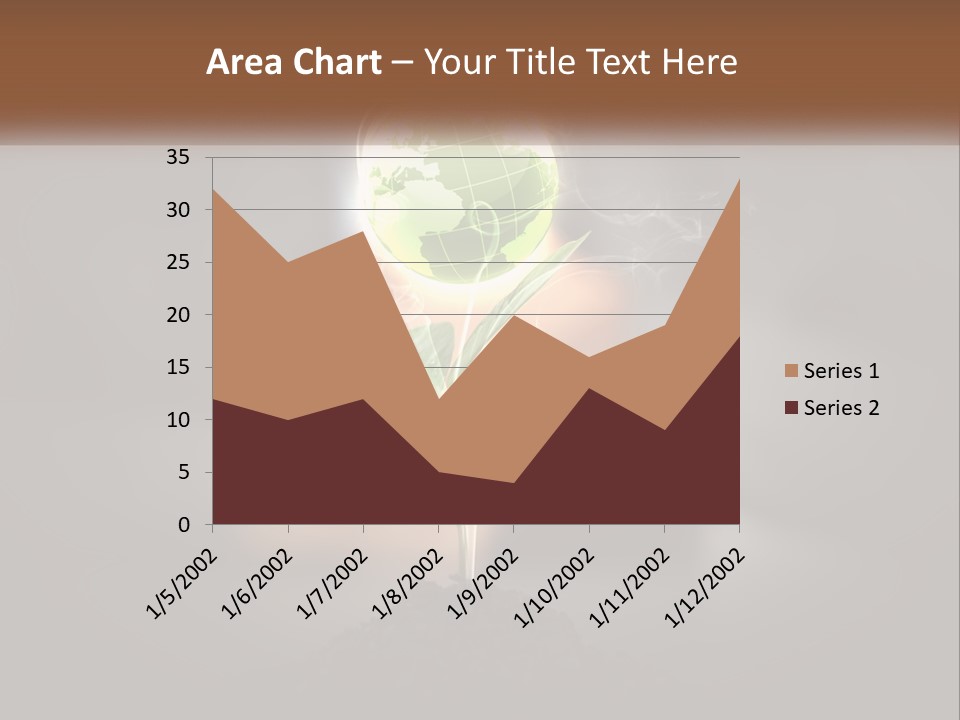 A Person Holding A Plant With A Green Globe On It PowerPoint Template