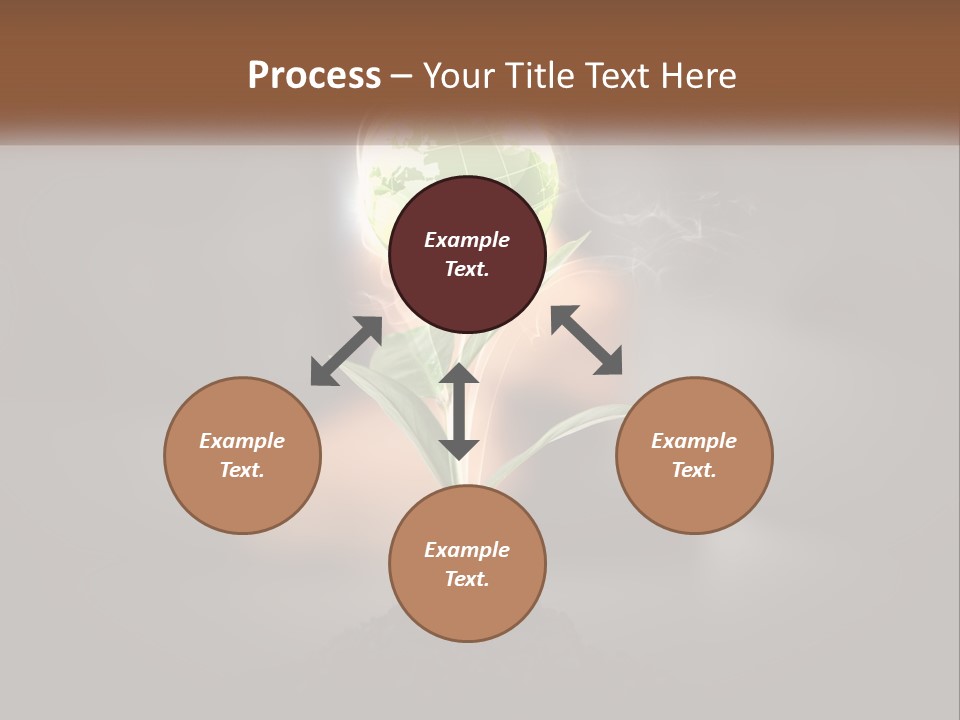 A Person Holding A Plant With A Green Globe On It PowerPoint Template