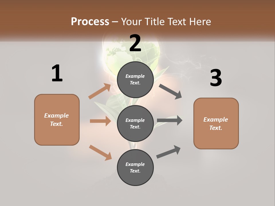 A Person Holding A Plant With A Green Globe On It PowerPoint Template