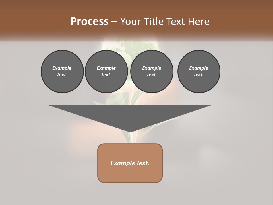 A Person Holding A Plant With A Green Globe On It PowerPoint Template