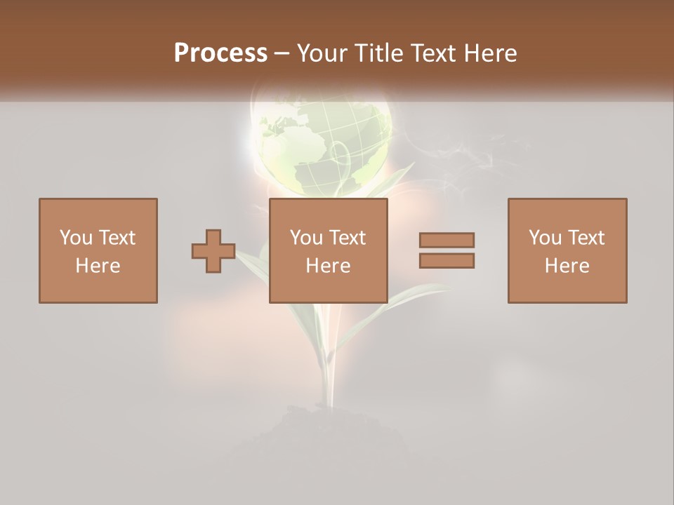A Person Holding A Plant With A Green Globe On It PowerPoint Template