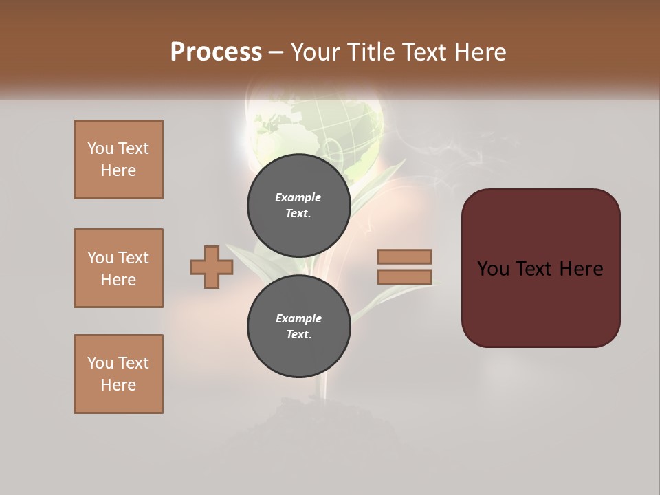 A Person Holding A Plant With A Green Globe On It PowerPoint Template