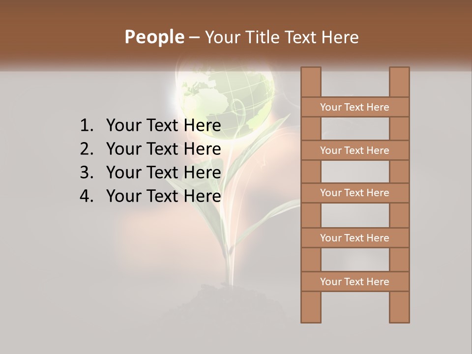 A Person Holding A Plant With A Green Globe On It PowerPoint Template