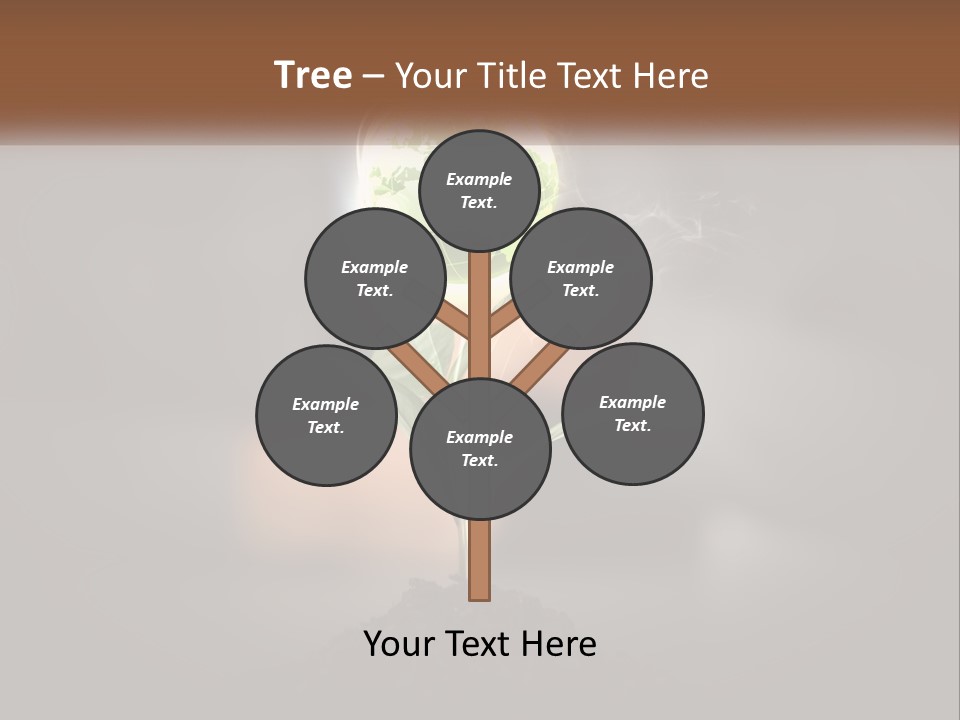 A Person Holding A Plant With A Green Globe On It PowerPoint Template