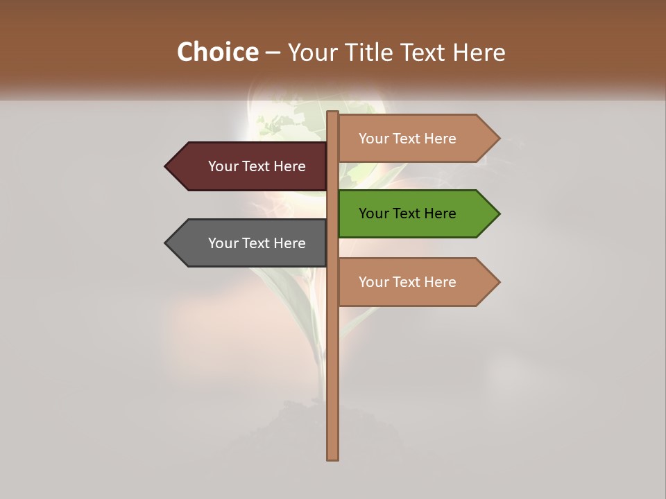 A Person Holding A Plant With A Green Globe On It PowerPoint Template