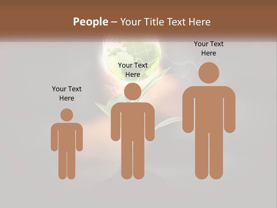 A Person Holding A Plant With A Green Globe On It PowerPoint Template