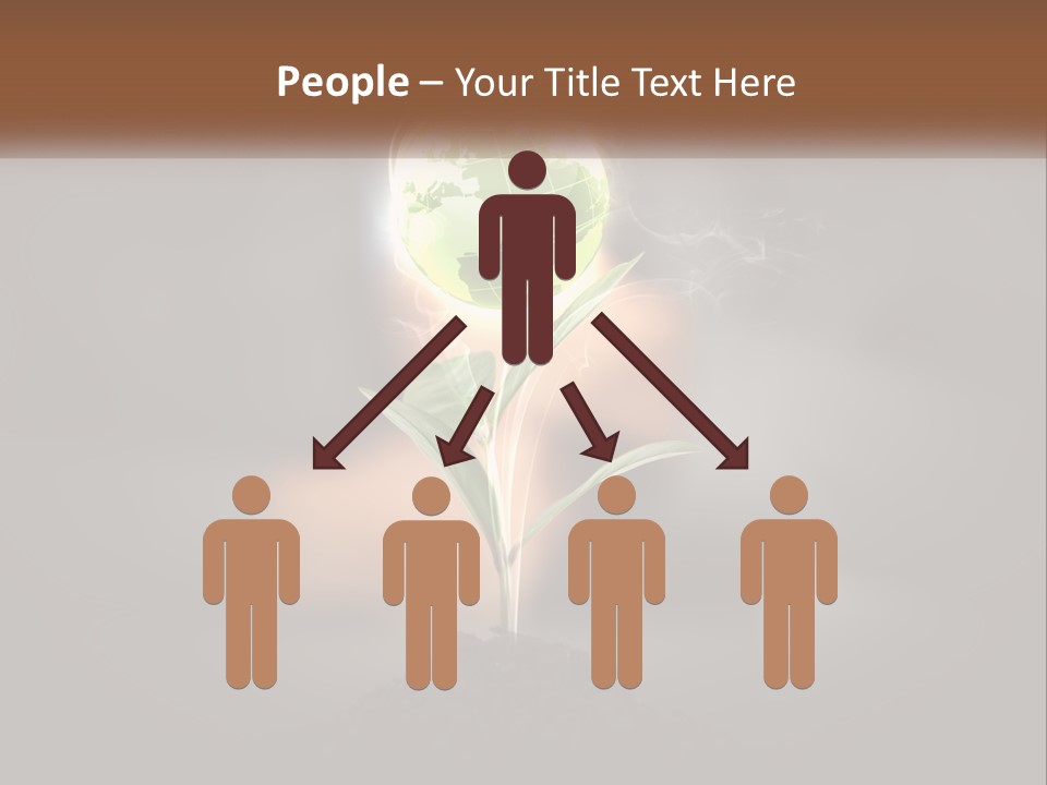 A Person Holding A Plant With A Green Globe On It PowerPoint Template