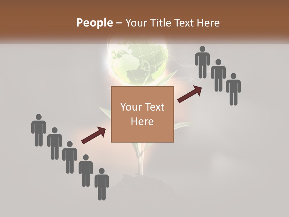 A Person Holding A Plant With A Green Globe On It PowerPoint Template