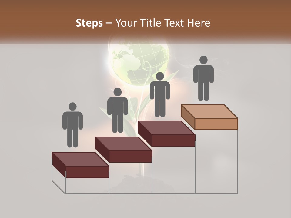 A Person Holding A Plant With A Green Globe On It PowerPoint Template