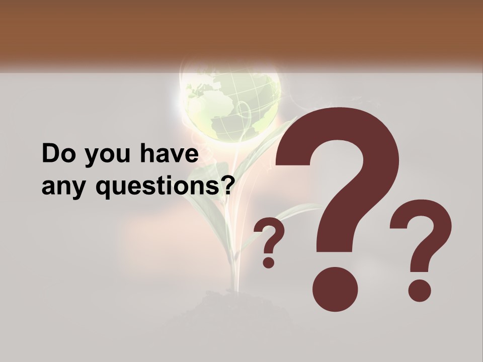 A Person Holding A Plant With A Green Globe On It PowerPoint Template