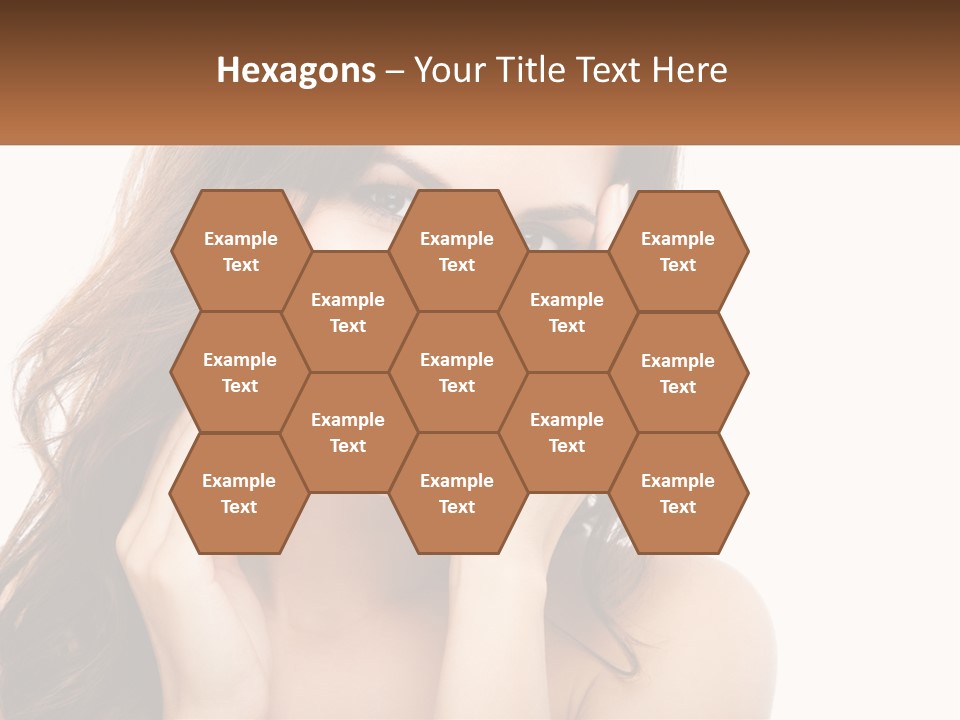 A Woman Smiling With Her Hands On Her Face PowerPoint Template