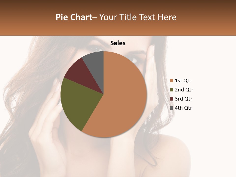 A Woman Smiling With Her Hands On Her Face PowerPoint Template
