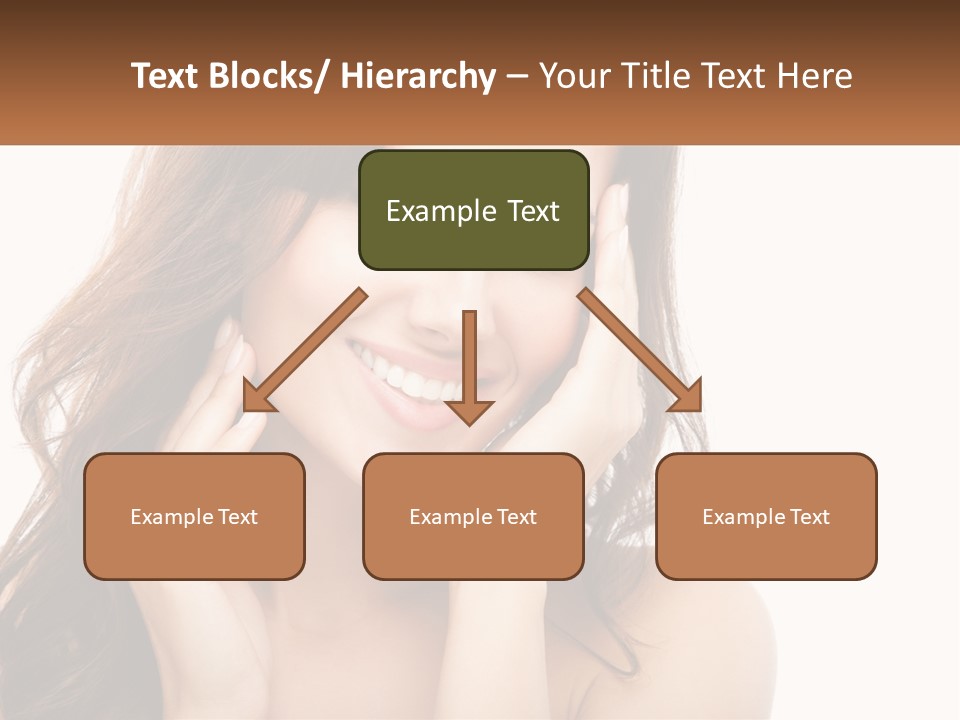 A Woman Smiling With Her Hands On Her Face PowerPoint Template