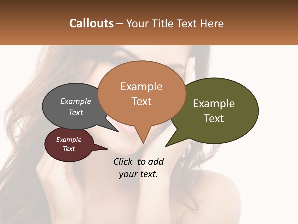 A Woman Smiling With Her Hands On Her Face PowerPoint Template