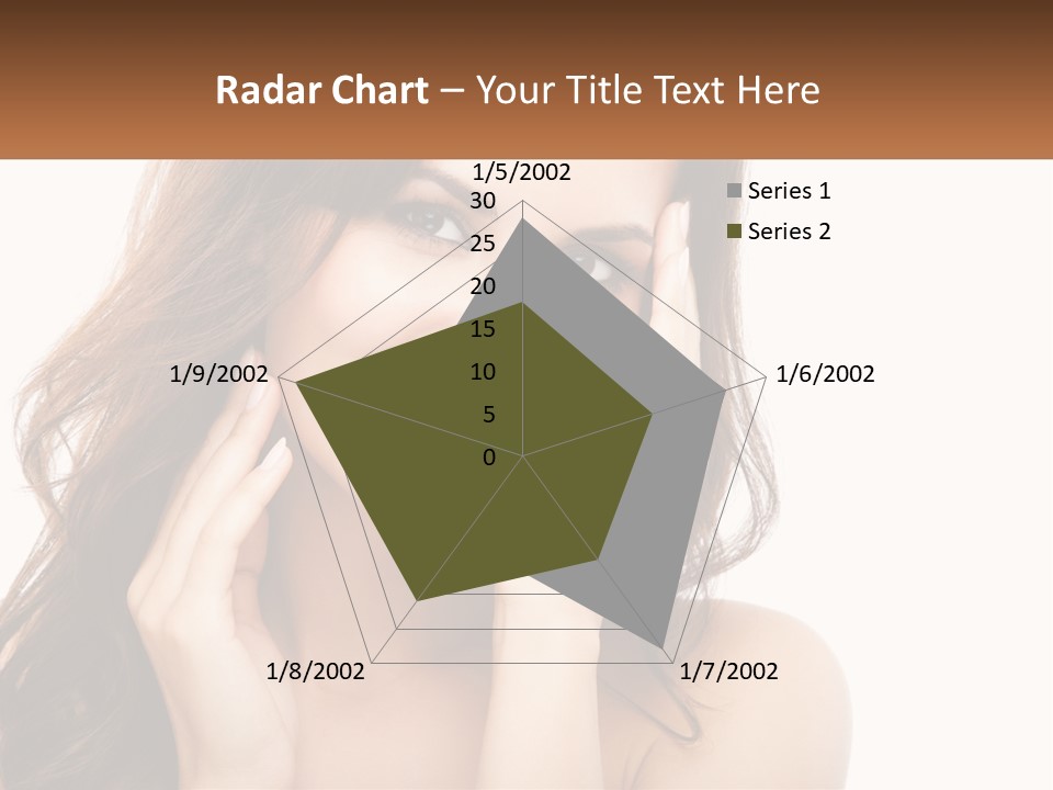 A Woman Smiling With Her Hands On Her Face PowerPoint Template